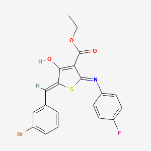 molecular formula C20H15BrFNO3S B11603988 ethyl (5Z)-5-(3-bromobenzylidene)-2-[(4-fluorophenyl)amino]-4-oxo-4,5-dihydrothiophene-3-carboxylate 