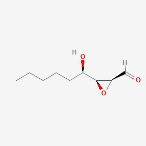 molecular formula C9H16O3 B116040 (2S,3S)-3-[(1R)-1-hydroxyhexyl]oxirane-2-carbaldehyde CAS No. 152322-55-9