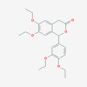 molecular formula C23H28O6 B11604010 1-(3,4-diethoxyphenyl)-6,7-diethoxy-1,4-dihydro-3H-isochromen-3-one 