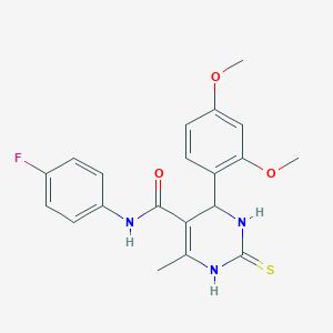 molecular formula C20H20FN3O3S B11604018 6-(2,4-dimethoxyphenyl)-N-(4-fluorophenyl)-4-methyl-2-sulfanyl-1,6-dihydropyrimidine-5-carboxamide 