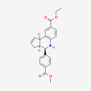 molecular formula C23H23NO4 B11604064 ethyl (3aS,4R,9bR)-4-[4-(methoxycarbonyl)phenyl]-3a,4,5,9b-tetrahydro-3H-cyclopenta[c]quinoline-8-carboxylate 