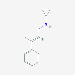molecular formula C13H17N B116043 4-Cyclopropyl-2-phenyl-2-butene CAS No. 142798-24-1