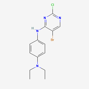 molecular formula C14H16BrClN4 B11604362 N'-(5-bromo-2-chloropyrimidin-4-yl)-N,N-diethylbenzene-1,4-diamine CAS No. 664371-56-6