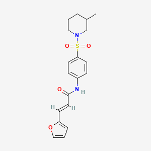 molecular formula C19H22N2O4S B11604531 (2E)-3-(furan-2-yl)-N-{4-[(3-methylpiperidin-1-yl)sulfonyl]phenyl}prop-2-enamide 