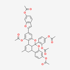 molecular formula C44H36O13 B1160462 Mulberrofuran G pentaacetate 