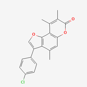 molecular formula C20H15ClO3 B11604703 3-(4-chlorophenyl)-4,8,9-trimethyl-7H-furo[2,3-f]chromen-7-one 