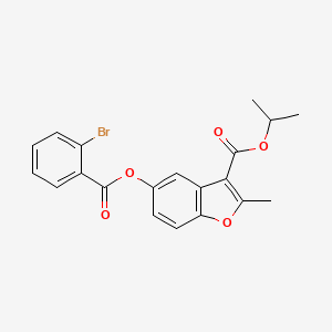 molecular formula C20H17BrO5 B11604718 Propan-2-yl 5-{[(2-bromophenyl)carbonyl]oxy}-2-methyl-1-benzofuran-3-carboxylate 