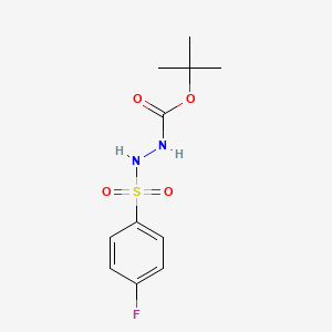 molecular formula C11H15FN2O4S B11604724 Tert-butyl 2-[(4-fluorophenyl)sulfonyl]hydrazinecarboxylate 