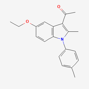 molecular formula C20H21NO2 B11604798 1-[5-ethoxy-2-methyl-1-(4-methylphenyl)-1H-indol-3-yl]ethanone 