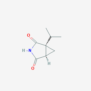 molecular formula C8H11NO2 B116048 (1R,5R)-1-propan-2-yl-3-azabicyclo[3.1.0]hexane-2,4-dione CAS No. 148236-94-6