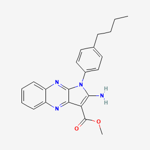 molecular formula C22H22N4O2 B11605087 Methyl 2-amino-1-(4-butylphenyl)-1H-pyrrolo(2,3-B)quinoxaline-3-carboxylate 