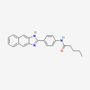 molecular formula C22H21N3O B11605267 N-[4-(1H-naphtho[2,3-d]imidazol-2-yl)phenyl]pentanamide 