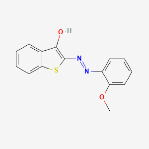 molecular formula C15H12N2O2S B11605297 2-[(E)-(2-methoxyphenyl)diazenyl]-1-benzothiophene-3-ol 