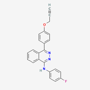 molecular formula C23H16FN3O B11605329 N-(4-fluorophenyl)-4-[4-(prop-2-yn-1-yloxy)phenyl]phthalazin-1-amine 