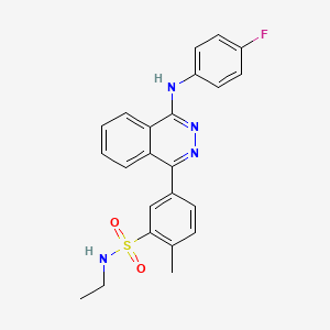 molecular formula C23H21FN4O2S B11605352 N-ethyl-5-{4-[(4-fluorophenyl)amino]phthalazin-1-yl}-2-methylbenzenesulfonamide 