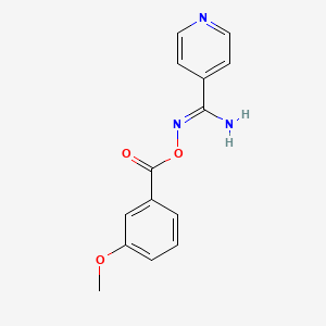 molecular formula C14H13N3O3 B11605355 N'-{[(3-methoxyphenyl)carbonyl]oxy}pyridine-4-carboximidamide 
