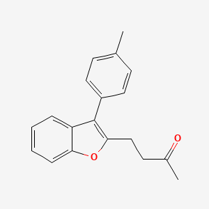 molecular formula C19H18O2 B11605648 4-[3-(4-Methylphenyl)-1-benzofuran-2-yl]butan-2-one 
