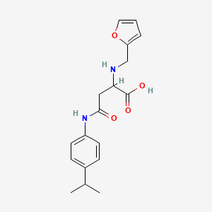 molecular formula C18H22N2O4 B11605687 N~2~-(furan-2-ylmethyl)-N-[4-(propan-2-yl)phenyl]asparagine 