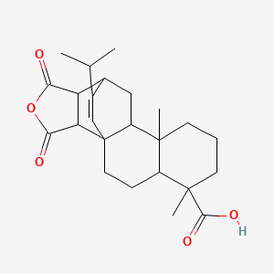 molecular formula C24H32O5 B11605914 17,19-Dinoratis-15-ene-4,13,14-tricarboxylic acid, 16-(1-methylethyl)-, cyclic 13,14-anhydride, (4alpha,8alpha,12alpha,13R,14R)- CAS No. 4559-23-3