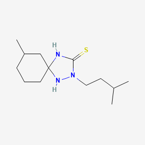molecular formula C13H25N3S B11605933 7-Methyl-2-(3-methylbutyl)-1,2,4-triazaspiro[4.5]decane-3-thione 