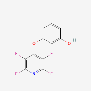 molecular formula C11H5F4NO2 B11606197 3-[(2,3,5,6-Tetrafluoropyridin-4-yl)oxy]phenol 