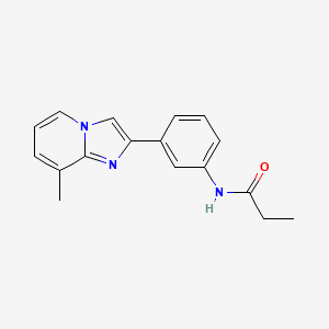 molecular formula C17H17N3O B11606389 N-[3-(8-methylimidazo[1,2-a]pyridin-2-yl)phenyl]propanamide CAS No. 537019-05-9