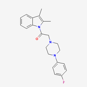 molecular formula C22H24FN3O B11606404 1-(2,3-dimethyl-1H-indol-1-yl)-2-[4-(4-fluorophenyl)piperazin-1-yl]ethanone 
