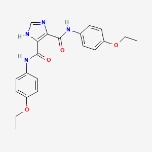 molecular formula C21H22N4O4 B11606500 N,N'-bis(4-ethoxyphenyl)-1H-imidazole-4,5-dicarboxamide 