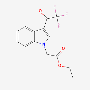 molecular formula C14H12F3NO3 B11606882 ethyl [3-(trifluoroacetyl)-1H-indol-1-yl]acetate 
