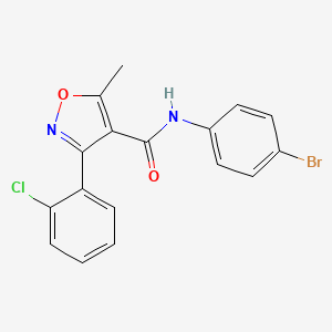 molecular formula C17H12BrClN2O2 B11606918 N-(4-bromophenyl)-3-(2-chlorophenyl)-5-methyl-1,2-oxazole-4-carboxamide 