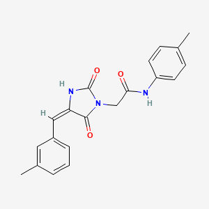 molecular formula C20H19N3O3 B11607015 N-(4-methylphenyl)-2-[(4E)-4-[(3-methylphenyl)methylidene]-2,5-dioxoimidazolidin-1-yl]acetamide 