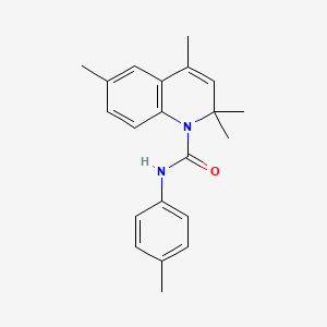 molecular formula C21H24N2O B11607200 2,2,4,6-tetramethyl-N-(4-methylphenyl)quinoline-1(2H)-carboxamide 