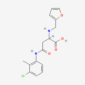 molecular formula C16H17ClN2O4 B11607560 N-(3-chloro-2-methylphenyl)-N~2~-(furan-2-ylmethyl)asparagine 