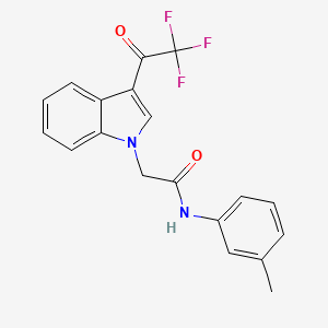 molecular formula C19H15F3N2O2 B11607641 N-(3-methylphenyl)-2-[3-(2,2,2-trifluoroacetyl)indol-1-yl]acetamide CAS No. 5178-21-2