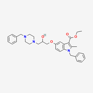 molecular formula C33H39N3O4 B11608156 ethyl 1-benzyl-5-[3-(4-benzylpiperazin-1-yl)-2-hydroxypropoxy]-2-methyl-1H-indole-3-carboxylate 