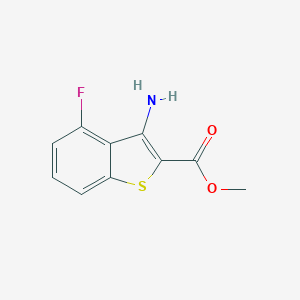 molecular formula C10H8FNO2S B116082 Methyl 3-amino-4-fluorobenzo[b]thiophene-2-carboxylate CAS No. 144899-95-6