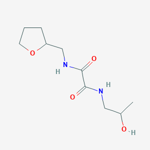 molecular formula C10H18N2O4 B11608556 N-(2-hydroxypropyl)-N'-(tetrahydrofuran-2-ylmethyl)ethanediamide 