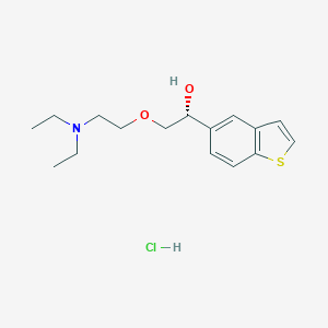 molecular formula C16H24ClNO2S B116086 1-(Benzo(b)thiophen-5-yl)-2-(2-(N,N-diethylamino)ethoxy)ethanol hydrochloride CAS No. 142935-03-3