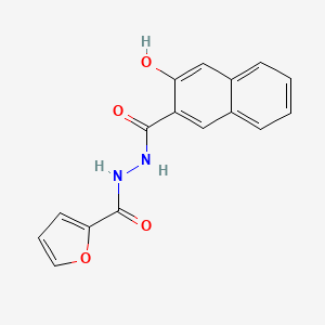 molecular formula C16H12N2O4 B11608809 N'-[(3-hydroxynaphthalen-2-yl)carbonyl]furan-2-carbohydrazide 