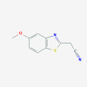 molecular formula C10H8N2OS B116104 2-(5-Methoxy-1,3-benzothiazol-2-yl)acetonitrile CAS No. 157764-14-2