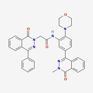 molecular formula C35H30N6O4 B11610447 N-[5-(3-methyl-4-oxo-3,4-dihydrophthalazin-1-yl)-2-(morpholin-4-yl)phenyl]-2-(1-oxo-4-phenylphthalazin-2(1H)-yl)acetamide 