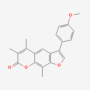 molecular formula C21H18O4 B11610676 3-(4-methoxyphenyl)-5,6,9-trimethyl-7H-furo[3,2-g]chromen-7-one 