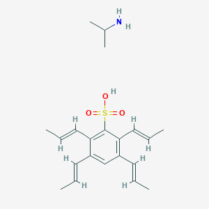 molecular formula C21H31NO3S B116112 propan-2-amine;2,3,5,6-tetrakis[(E)-prop-1-enyl]benzenesulfonic acid CAS No. 157966-96-6