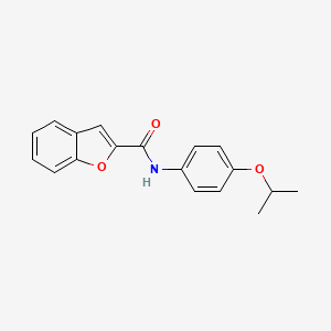 molecular formula C18H17NO3 B11612057 N-[4-(propan-2-yloxy)phenyl]-1-benzofuran-2-carboxamide 