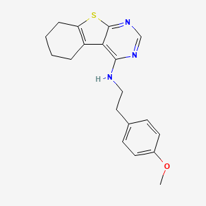 molecular formula C19H21N3OS B11613209 N-[2-(4-methoxyphenyl)ethyl]-5,6,7,8-tetrahydro[1]benzothieno[2,3-d]pyrimidin-4-amine 