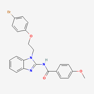 molecular formula C23H20BrN3O3 B11613383 N-{1-[2-(4-bromophenoxy)ethyl]-1H-benzimidazol-2-yl}-4-methoxybenzamide 