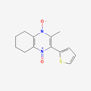 molecular formula C13H14N2O2S B11613496 Quinoxaline, 5,6,7,8-tetrahydro-2-methyl-3-(2-thienyl)-, 1,4-dioxide CAS No. 88819-97-0
