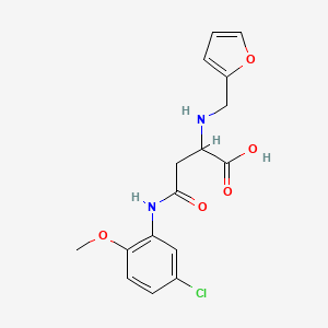 molecular formula C16H17ClN2O5 B11613689 N-(5-chloro-2-methoxyphenyl)-N~2~-(furan-2-ylmethyl)asparagine 
