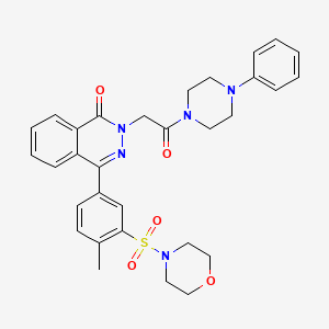 molecular formula C31H33N5O5S B11614113 4-[4-methyl-3-(morpholin-4-ylsulfonyl)phenyl]-2-[2-oxo-2-(4-phenylpiperazin-1-yl)ethyl]phthalazin-1(2H)-one 