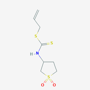 molecular formula C8H13NO2S3 B11614162 Allyl 1,1-dioxidotetrahydrothien-3-yldithiocarbamate 